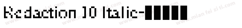 Redaction 10 Italic字体转换